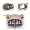 Cat Scratching Board with Removable Center Cute Cat Head Design with Catnip for Resting and Claw Care Indoor Use - LAOTIES - 2 of 4
