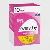 L'eggs Everyday Women's Reinforced Toe 10 Bonus Pack Knee Highs - Suntan One Size Fits Most: Solid Knit Hosiery - 2 of 3