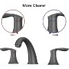 Coucheta 8" Widespread Bathroom Faucets - 3-Hole Design with Pop-Up Drain & cUPC Hoses in Multiple Finishes, Single & 2-Pack Options - 4 of 4