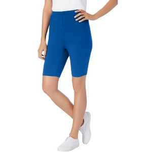 Woman Within Plus Size Stretch Cotton Bike Short - 1 of 4