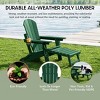 WestinTrends Malibu Folding Adjustable Adirondack Chair with Retractable Ottoman and Cup Holder (Set of 2), Red - 4 of 4