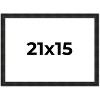 PosterPalooza | 21x15 Thin Barnwood Picture Frame, UV Acrylic, 2 Finishes - Grey and Black - 2 of 4