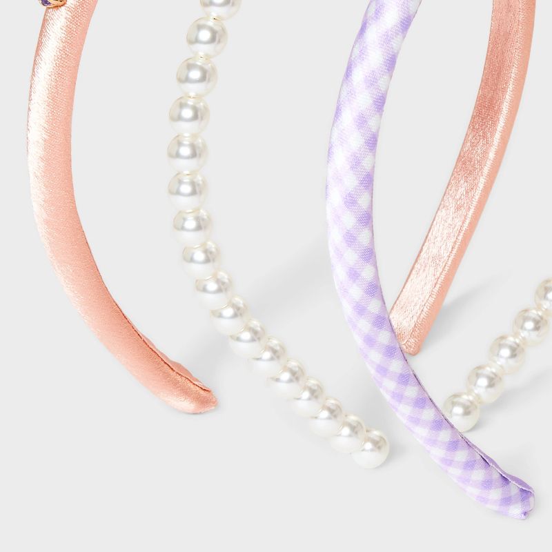 Girls&#39; 3pk Headbands with Gems and Pearls - Cat &#38; Jack&#8482;, 4 of 5