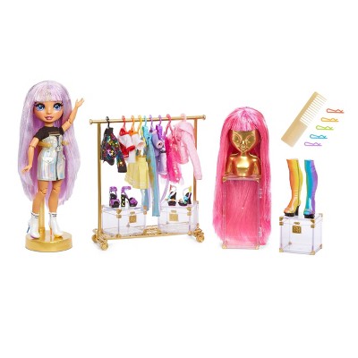 fashion doll set with 4 dolls accessories