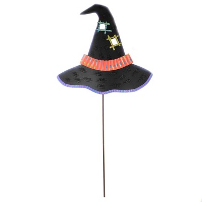 Halloween 37.0" Witch Way Hat Spooky Hang Or Stake  -  Decorative Garden Stakes