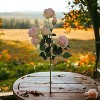 Floral Home 27" Pink Green Rose Spray - 12-Piece - 2 of 4