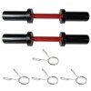 2pcs Steel 16 Inch Dumbbell Handles with 4 Clips, Weightlifting Handles, Strength Training Handles, Fitness Equipment Handles, Gym Dumbbell Grips - 2 of 4