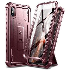 Dexnor for iPhone Xs max Case, [Built in Screen Protector and Kickstand] Military Grade Protection Shockproof Protective Cover - 1 of 1