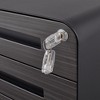 SEVOBAL Utility Storage Cabinet 3 Drawer Mobile File Cabinet with Hanging Bar for Office Use, Black, 21"*18"*24" - 3 of 4