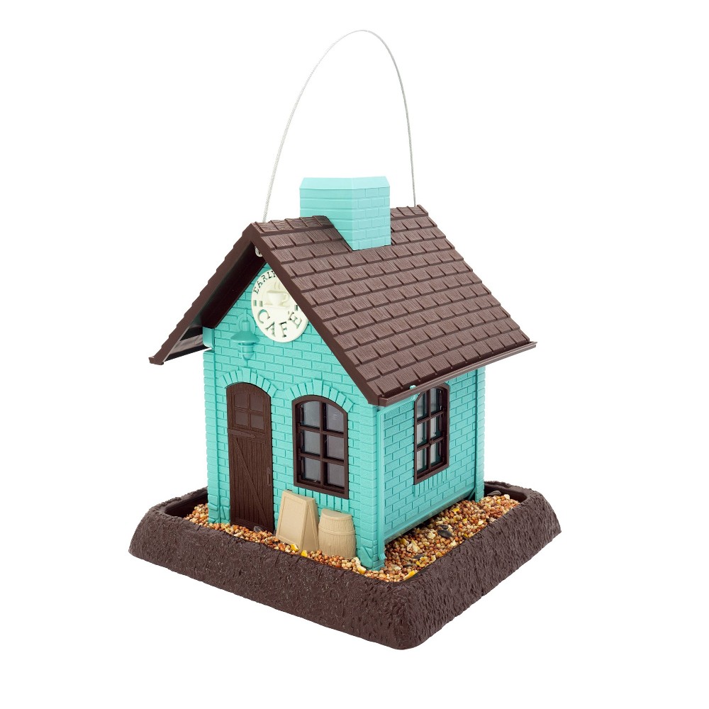 North States Early Bird Café Hopper Bird Feeders 11.25" - Teal Blue