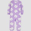 Carter's Just One You® Baby Girls' Bears Sleep N' Play - White/Purple - 2 of 4