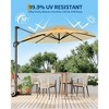 10ft Patio Umbrella Outdoor Heavy Duty Offset Hanging Umbrella 360 Degree Rotation, Easy Tilt Adjustment, Aluminum Frame, Cantilever Hanging - 2 of 4