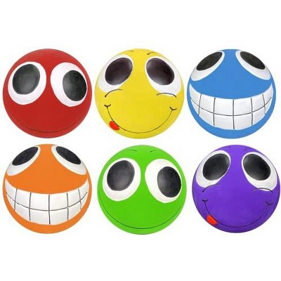 Multipet Silly Funny Face Bouncy Peas Squeakers Dog Toy (Per Pack)