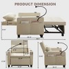 NicBex 34.65 Inch Convertible Single Sofa,Pull Out Sleeper Chair Beds with USB Ports and Phone Holder for Living Room,Apartment - 3 of 4
