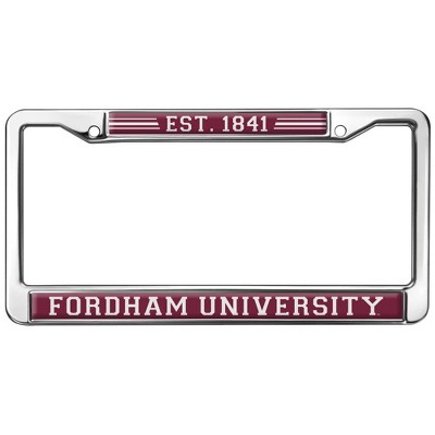 Fordham University School Logo Full Size Standard License Plate Metal Frame