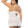 Oh La La Cheri Women's Valentine Soft Cup Ruffle Hem Lace Babydoll 2139X - 2 of 4