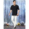Lars Amadeus Men's Metallic Slim Fit Night Club Disco Shiny Faux Leather Pants - 3 of 4