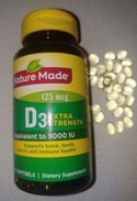 Nature Made Extra Strength Vitamin D3 5000 Iu 125 Mcg Softgels 180ct