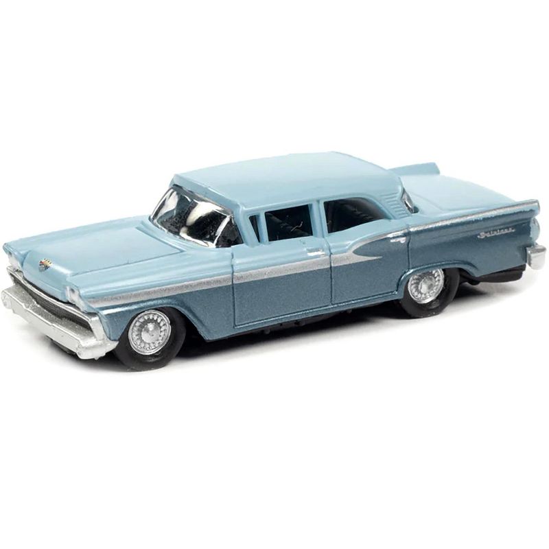 1959 Ford Fairlane Wedgewood Blue and Surf Blue Metallic Two-Tone 1/87 (HO) Scale Model Car by Classic Metal Works, 2 of 4