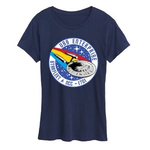 Women's - Star Trek - Enterprise Mission Patch Short Sleeve Graphic T-Shirt - 1 of 4