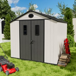 UPTIOT Outdoor Durable Resin Storage Shed - 1 of 4