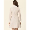 INSPIRE CHIC Women's Double Breasted Decor A-Line Pinafore Suspender Dress - 3 of 4