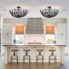 CityFurn 6-Light Modern Farmhouse Black Semi-Flush Mount Ceiling Light for Entryway - 3 of 4