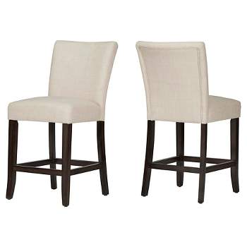 Set of 2 24" Quinby Counter Height Barstools Wood - Inspire Q