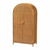 bali & pari Paloma Rattan Large Storage Cabinet Light Honey: 4 Fixed Shelves, Plywood Frame, No Assembly Required - image 2 of 4