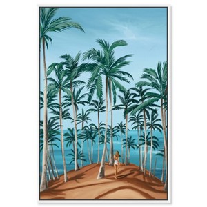 Art Remedy Tropical View Tropical Bathroom Wall Art Framed - 1 of 4