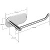 Hachikiko Adhesive Toilet Paper Holder - 304 Stainless Steel Brushed, No Drilling Stick, Easy Install Wall-Mounted Bathroom Accessory - 3 of 4