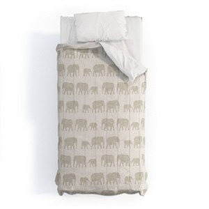 Deny Designs Kids' Little Arrow Design Co Elephants Marching Comforter Bedding Set - 1 of 3