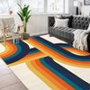 Indoor Modern Washable Geometric Area Rugs for Nursery Kids Room, Soft Non Slip Contemporary Carpet for Living Room Bedroom - 3 of 4