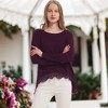 Anna-Kaci Women's Tunic Tops Long Sleeve Lace Trim U-Neck Blouse Solid Color Shirts - 2 of 4