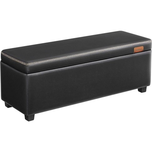 VASAGLE EKHO Collection - Storage Ottoman Bench, Entryway Bedroom Bench, 25  Gallons, Safety Hinges, Loads 660 lb Ink Black