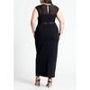 ELOQUII Women's Plus Size Cap Sleeve Mesh Midi Dress - 3 of 4