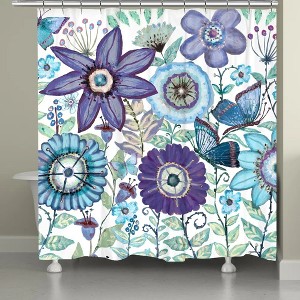 Laural Home Dream Butterfly Garden Shower Curtain - 1 of 1