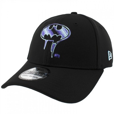 Adult Batman Drip Logo New Era 39Thirty Fitted Hat