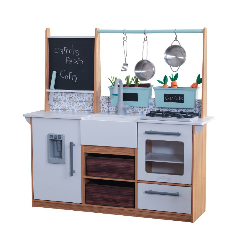 KidKraft Farmhouse Play Kitchen with 18pc Accessory Play Set, 1 of 23