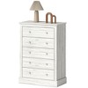 HOMCOM Farmhouse Dresser for Bedroom with 5 Drawers, 31" Wide Chest of Drawers - 4 of 4