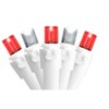 Northlight LED Wide Angle Icicle Christmas Lights - Red and Pure White - 5.5' White Wire - 100ct - 2 of 4