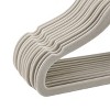 Elama Home 50 Piece Kids Non-Slip Velvet Cloths Hangers with Notched Shoulders - 3 of 4