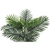 Okak 28IN Artificial Palm Tree with Real Touch Green Leaves, Faux Tree with White Pot, Decorative Fake Plants for Home Decor, Green - 3 of 4