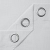 Chanasya 2pk Light Filtering Textured Grommet Semi Sheer Solid Window Curtain Panels - Set of 2 - 3 of 4