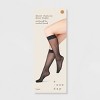 Women's Tailored "V" Sheer Fashion Knee Highs - A New Day™ Black One Size Fits Most: Zig Zag Pattern, Reinforced Toe - 2 of 2