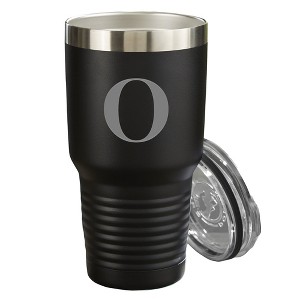 Personalization Mall Vacuum Insulated Stainless Steel Tumbler, Black, 30 oz. - 1 of 1