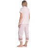 Casual Nights Women's Short Sleeve Floral Capri Pajama Set - 3 of 4