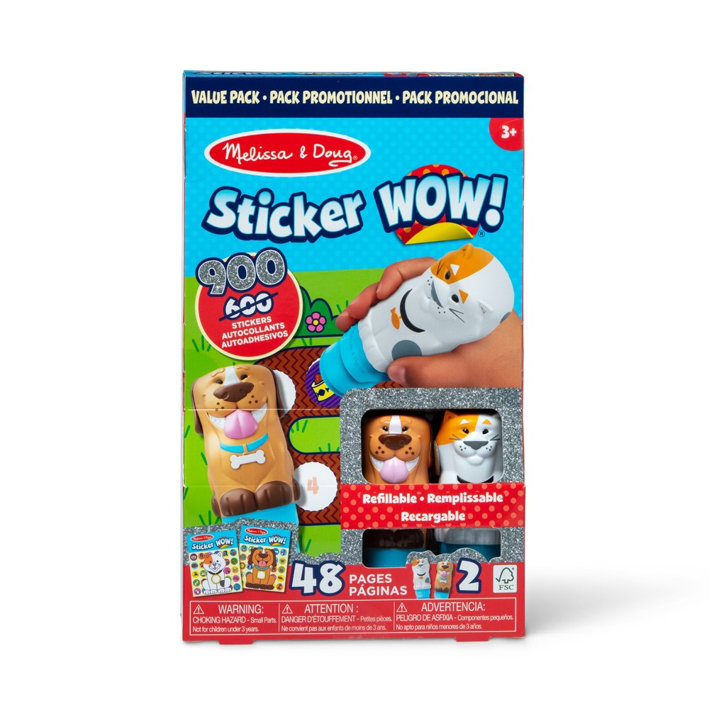 Melissa & Doug Sticker WOW! Deluxe Pack - Cat & Dog