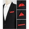INSPIRE CHIC Men's Wedding Party Solid Color Self-Folded Pocket Squares - 4 of 4
