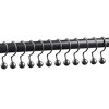 Home Mart Goods 12 Piece Set - Nickel Black Heavy Duty Ball Shower Curtain Hooks Rings Rustproof Metal - 2 of 4